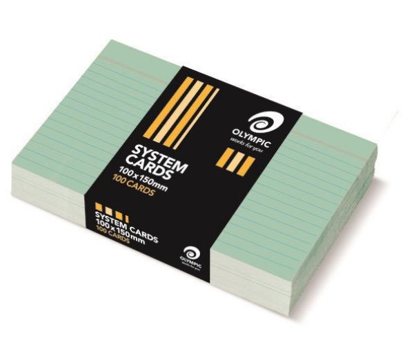 Picture of OLYMPIC SYSTEM CARDS 100X150MM GREEN