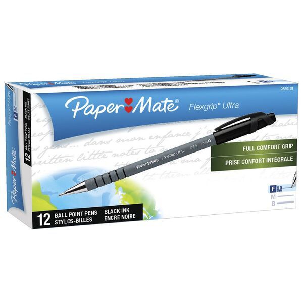 Picture of PAPERMATE FLEXGRIP CAPPED MEDIUM BLACK BOX 12