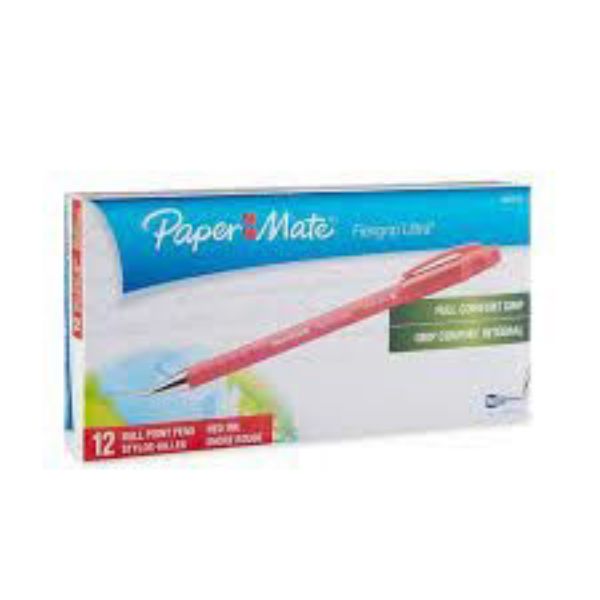 Picture of PAPERMATE FLEXGRIP CAPPED MEDIUM RED BOX 12