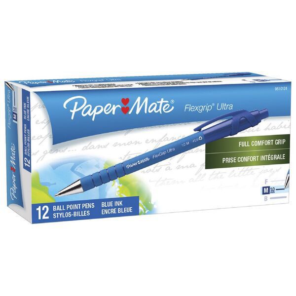 Picture of PAPERMATE FLEXGRIP RETRACTABLE MEDIUM BLUE BOX 12